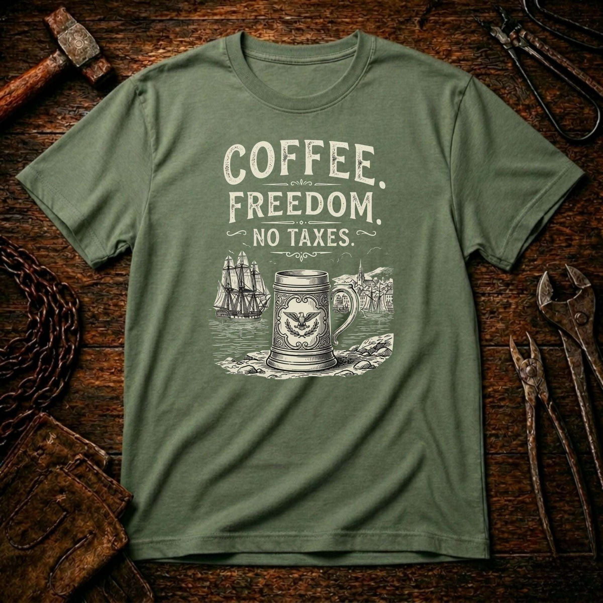 Coffee Freedom No Taxes T-shirt