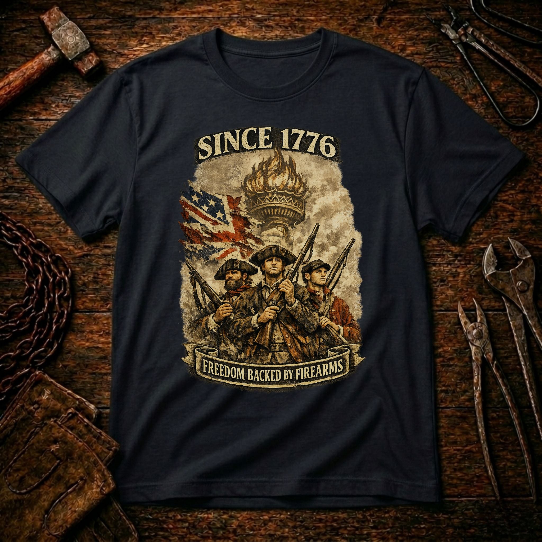 Freedom Backed By Firearms T-Shirt