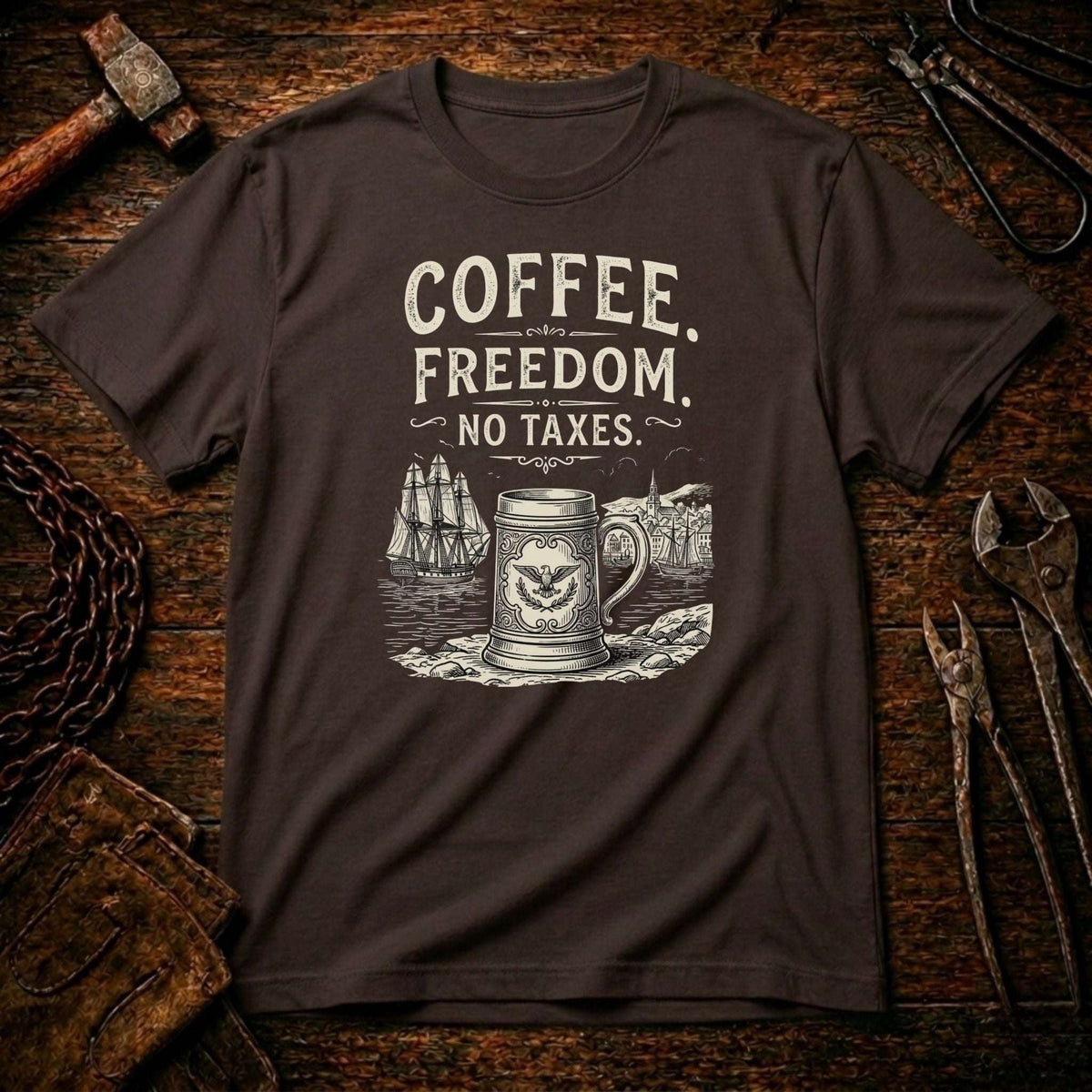 Coffee Freedom No Taxes T-shirt
