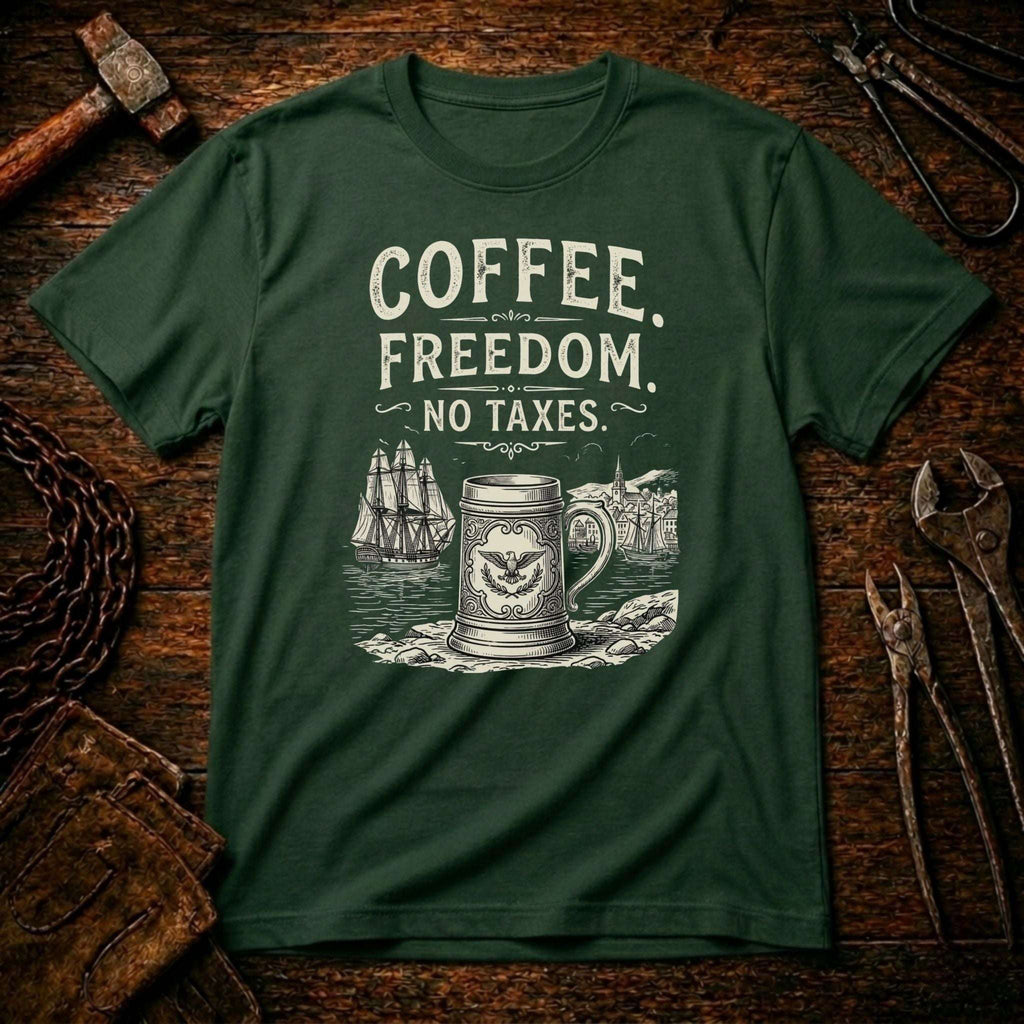 Coffee Freedom No Taxes T-shirt