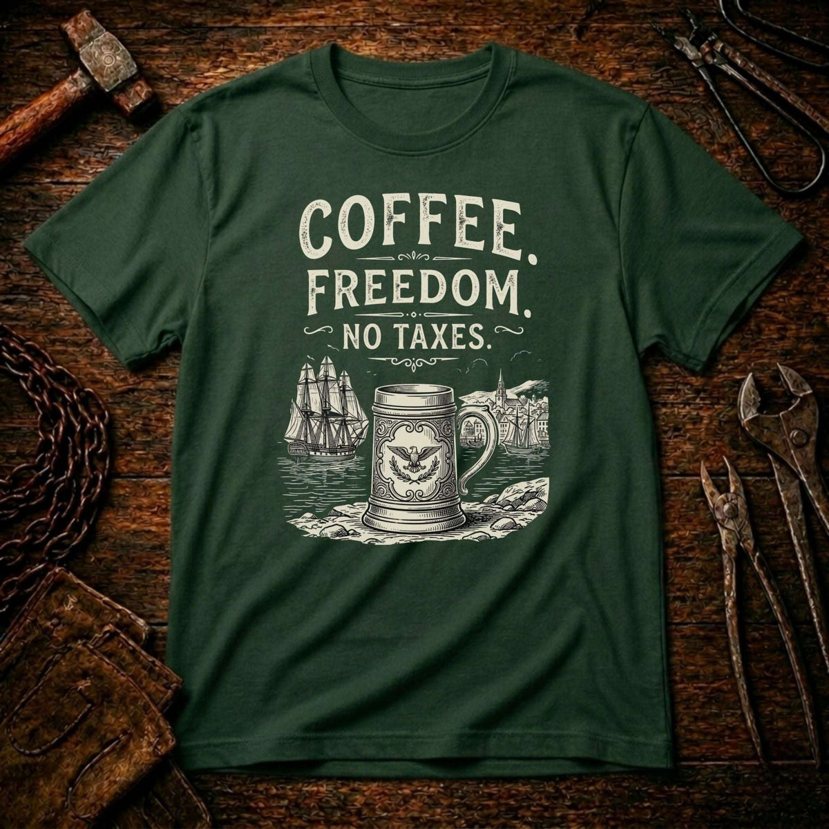 Coffee Freedom No Taxes T-shirt