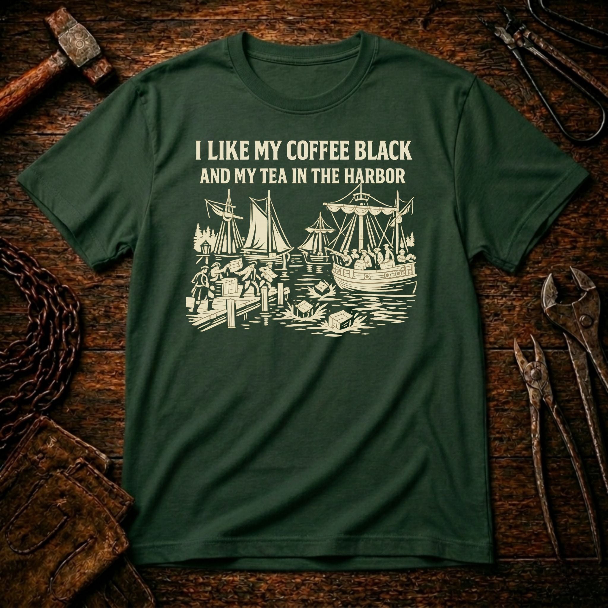 I Like Black Coffee - Boston Tea Party T-shirt