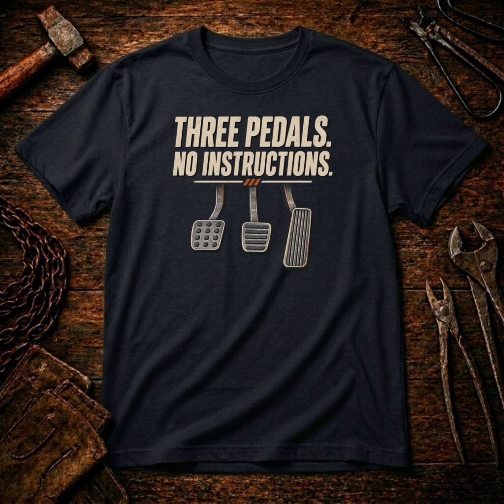 Three Pedals No Instructions T-Shirt A036
